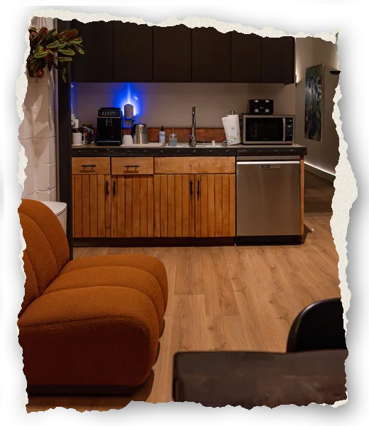 The kitchen at The Recording Club