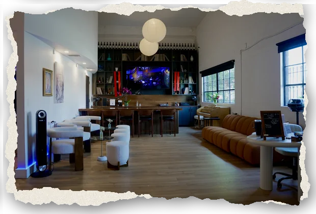 The lounge at The Recording Club